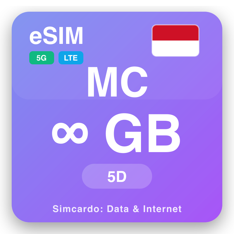 eSIM Monako - shirye-shiryen bayanai na tafiya da intanet na wayar hannu