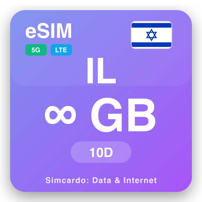 eSIM Israel - gói dữ liệu du lịch và internet di động