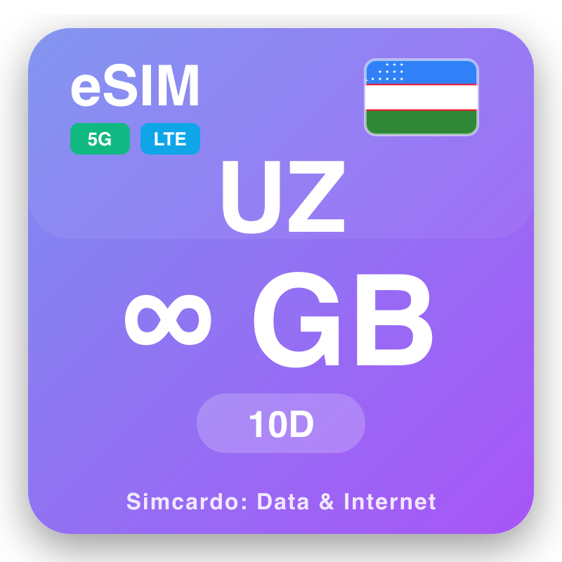 eSIM Uzbekistan - reisdataplannen en mobiel internet
