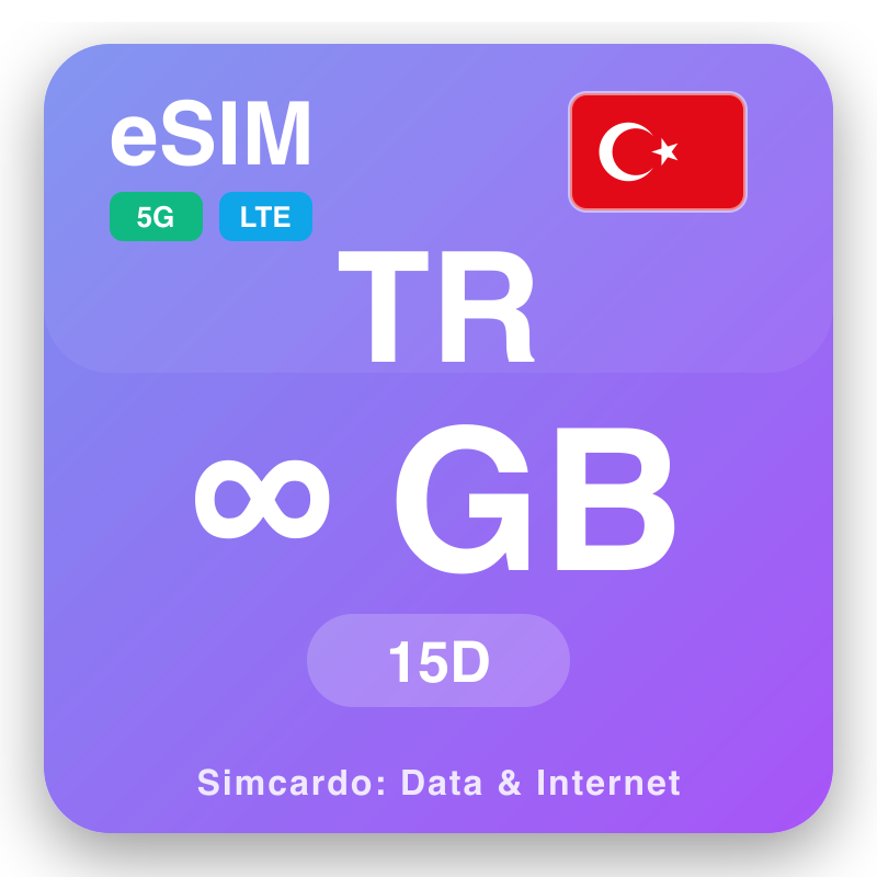 eSIM Turkey - dintlha tsa data bakeng sa borai le mobile internet