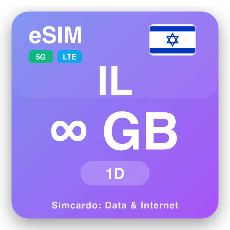 eSIM Israel - gói dữ liệu du lịch và internet di động