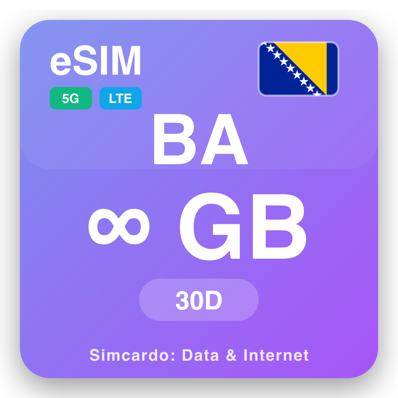 eSIM BA Unlimited mo 30 ra