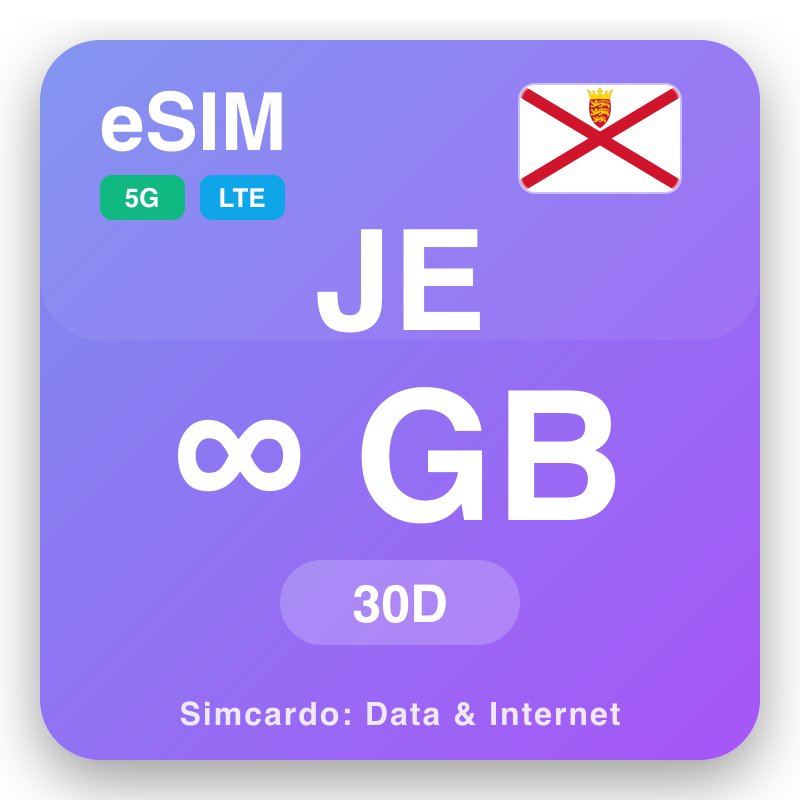 eSIM ജേഴ്സി Unlimited 30 ദിവസങ്ങൾ ക്കായി