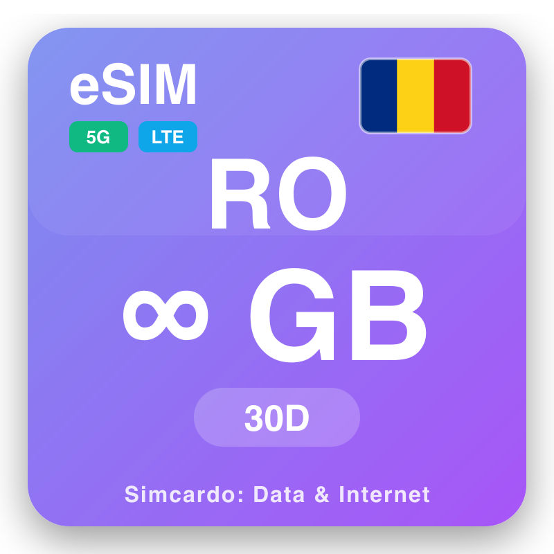 eSIM Romania - reisdataplannen en mobiel internet