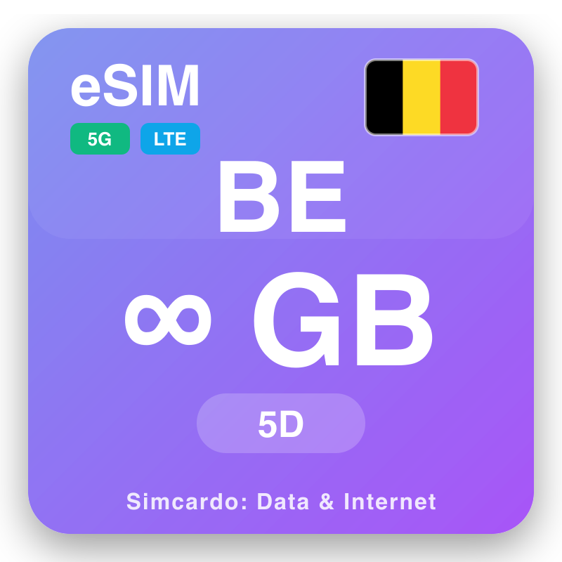 eSIM បែលហ្ស៊ិក Unlimited សម្រាប់ 5 ថ្ងៃ