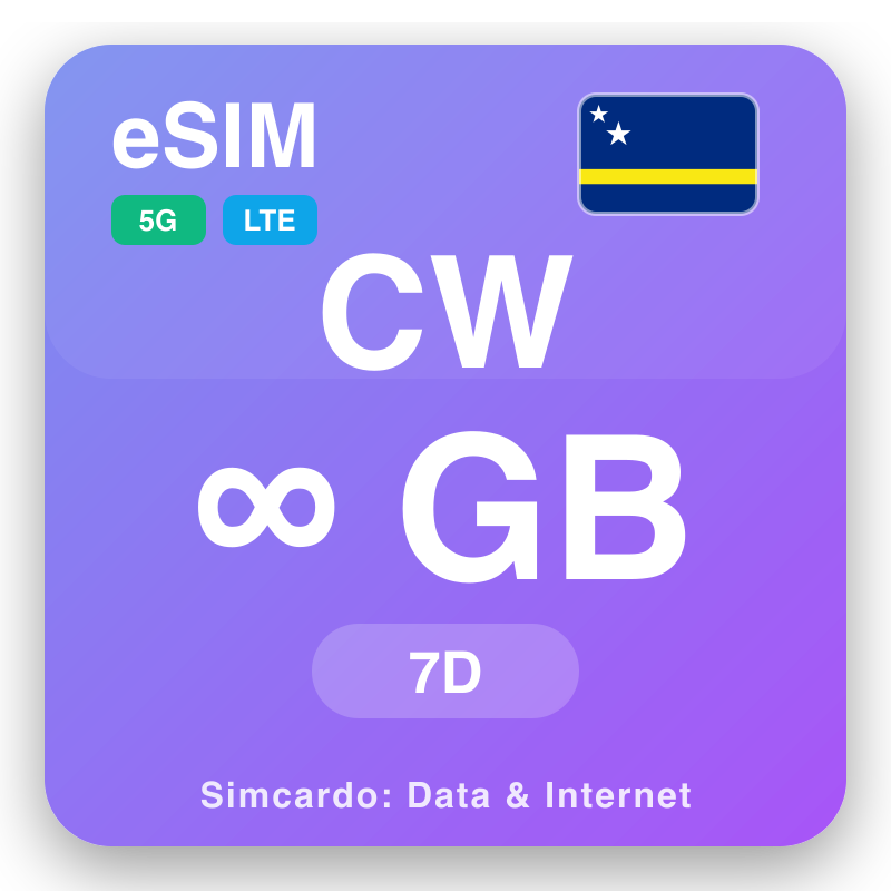 eSIM CW Unlimited ho an'ny 7 andro