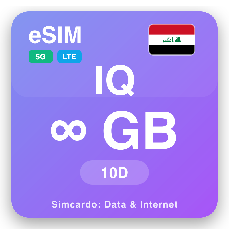 eSIM Iraq Unlimited per 10 dies