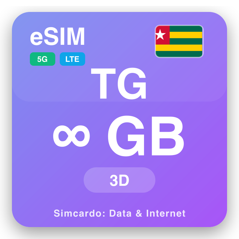 eSIM TG Unlimited ku 3 iminsi