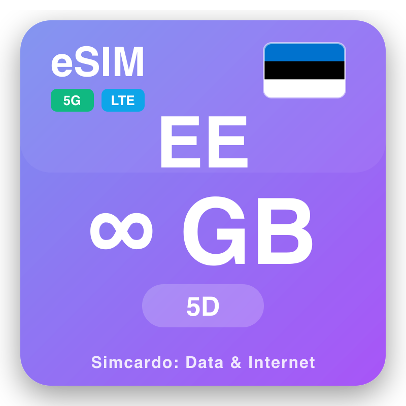 eSIM អេស្តូនី Unlimited សម្រាប់ 5 ថ្ងៃ